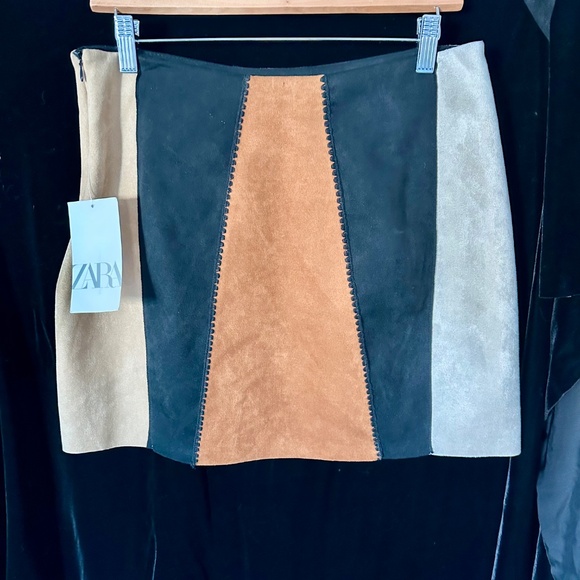 Zara faux suede Hippie skirt - Picture 2 of 6